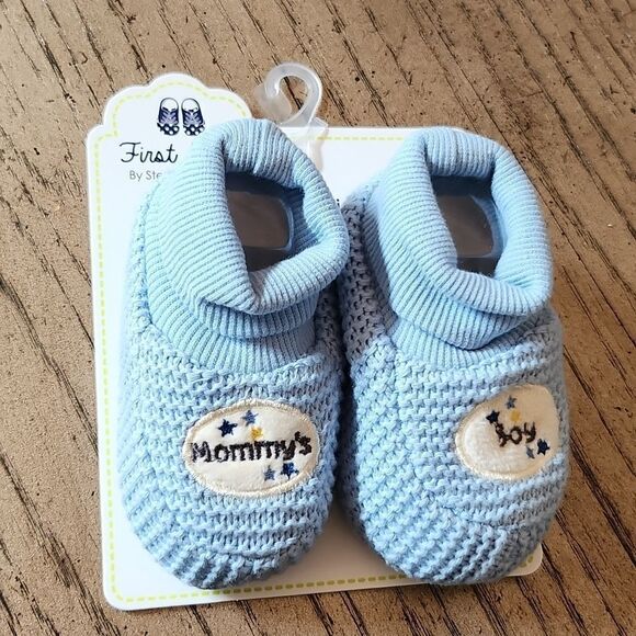 Mommy's boy blue sock boots NWT - Picture 1 of 5